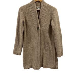 Cambridge Tan dry goods plush snap closure cardigan size Small
